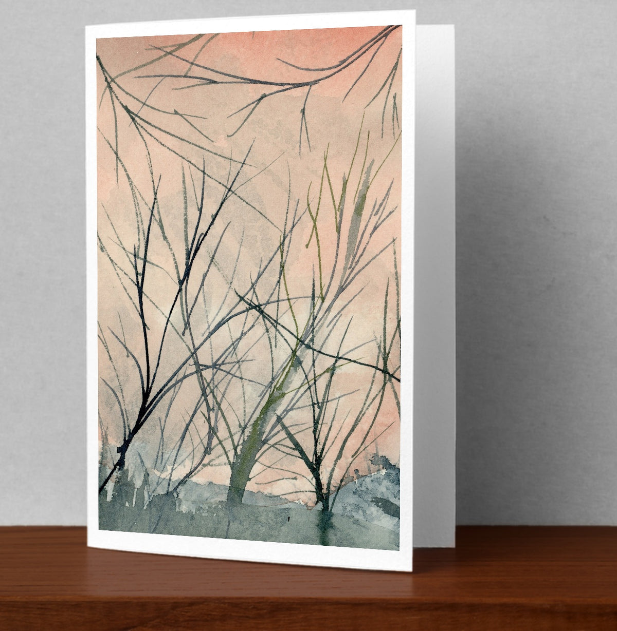 Winter Willows, Gunnersbury Triangle – A5 greetings card by JJ Eatherley