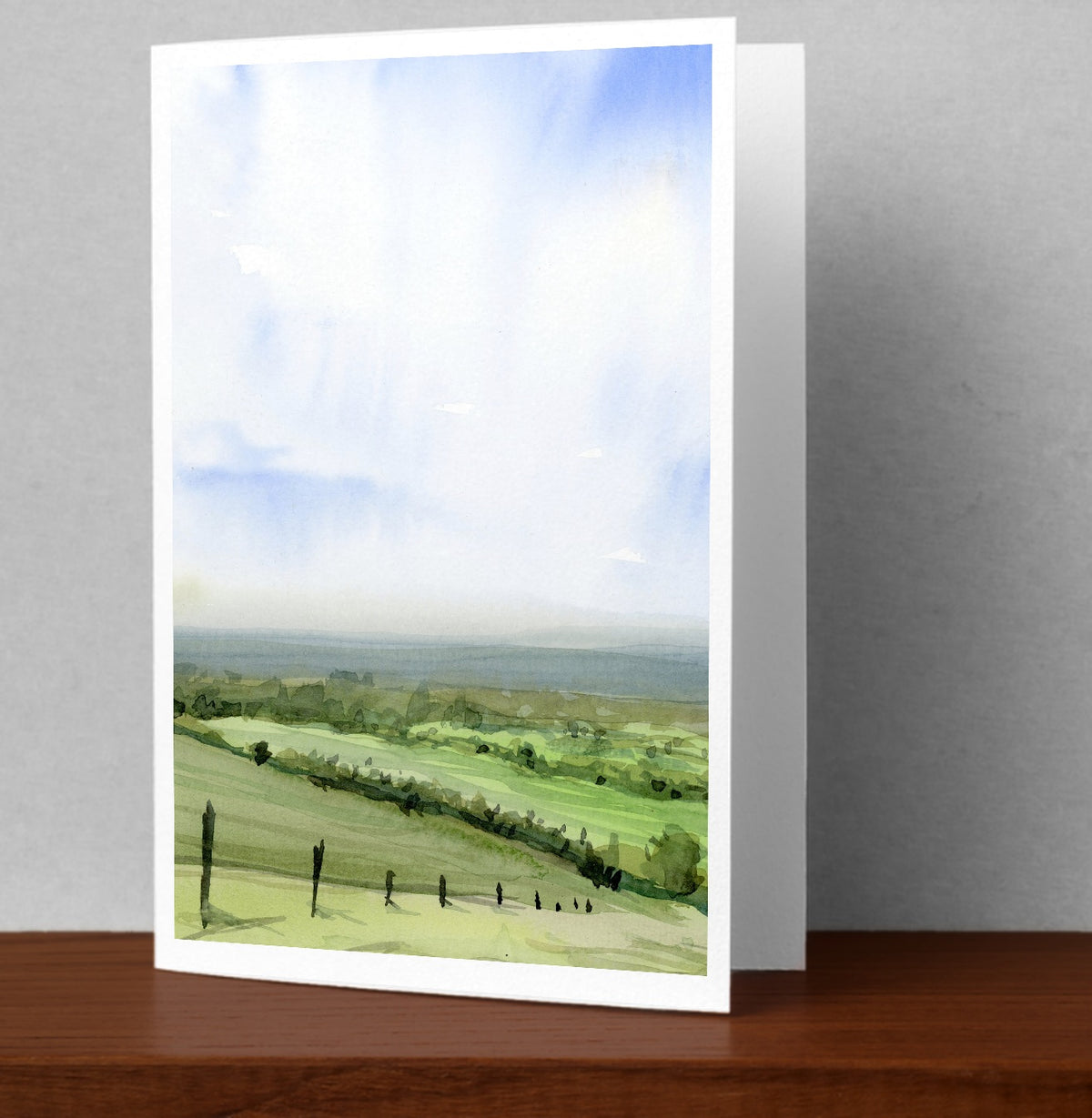 Mapledurham Hill – A5 greetings card by JJ Eatherley