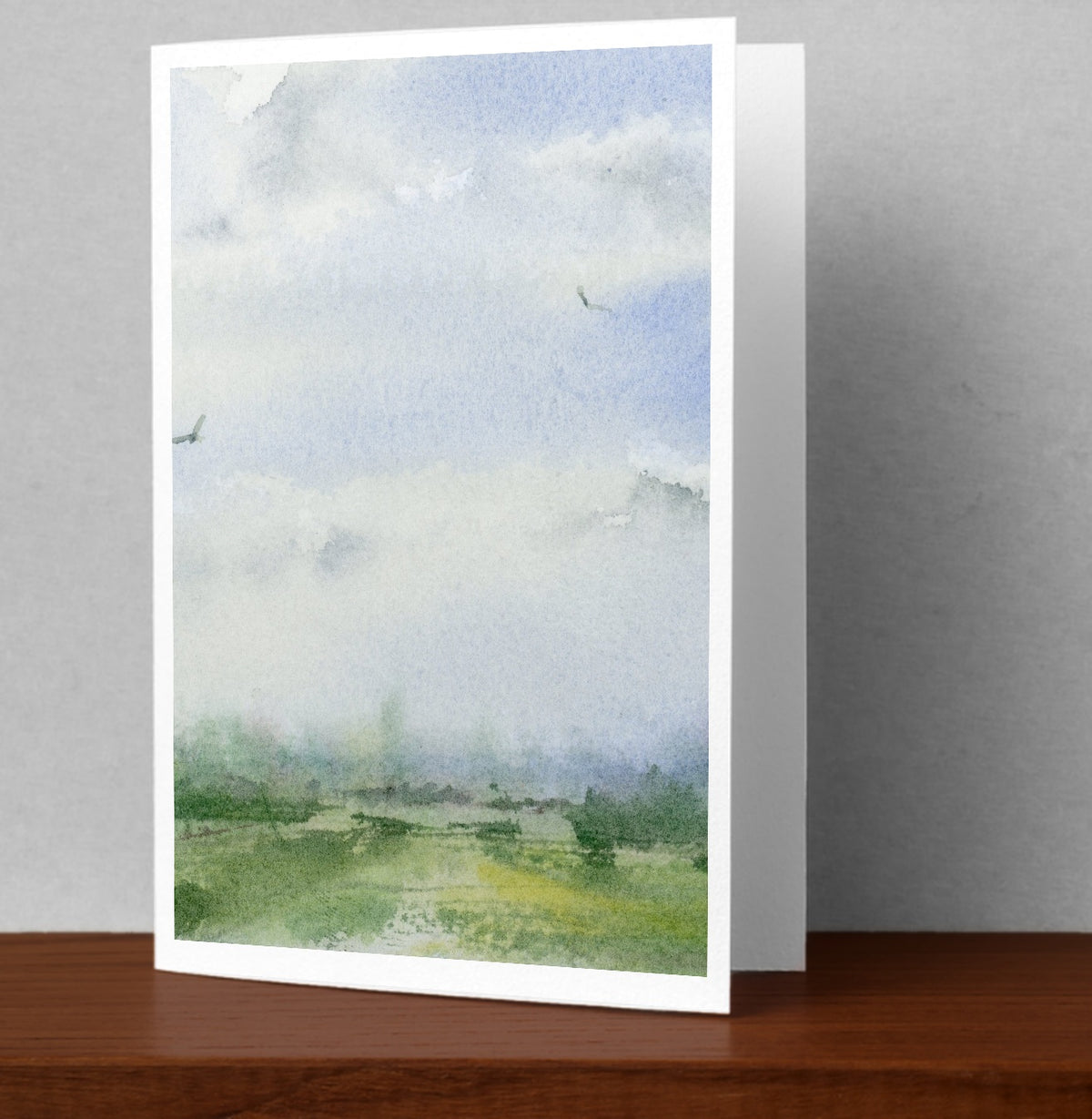 Misty Meadow greetings card by JJ Eatherley
