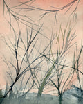 Winter Willows, Gunnersbury Triangle, watercolour by JJ Eatherley