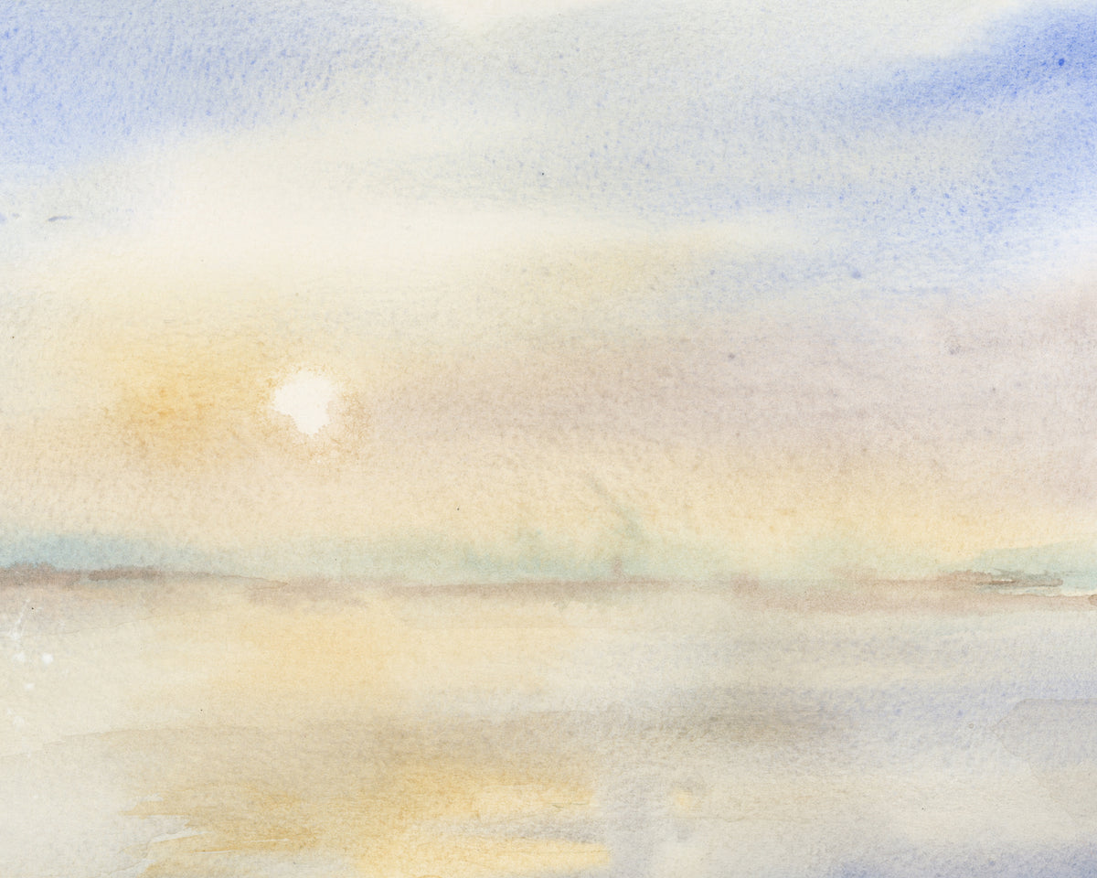 Morning Haze, Strand on the Green, watercolour by JJ Eatherley
