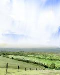 Mapledurham Hill, watercolour by JJ Eatherley