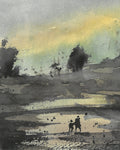 Evening Walk, watercolour by JJ Eatherley