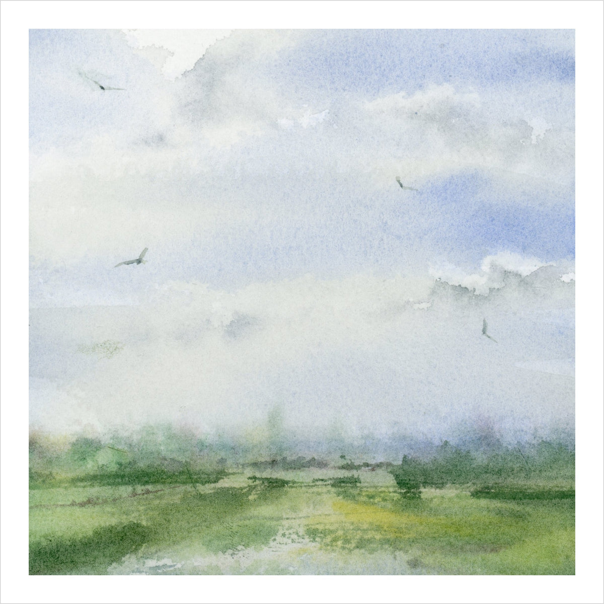 Big Sky, Duke's Meadows, watercolour by JJ Eatherley