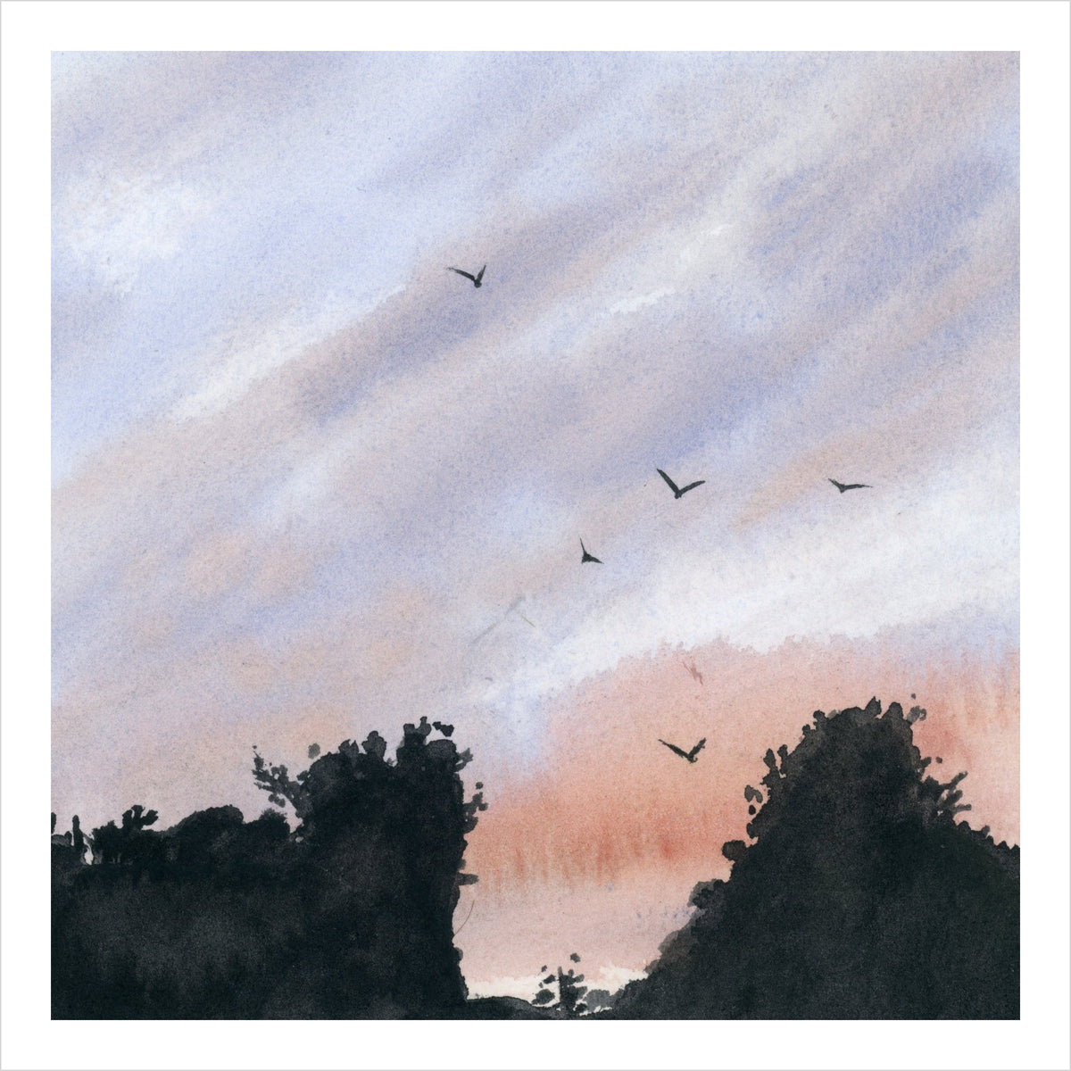 Going Home, Acton Park, watercolour by JJ Eatherley