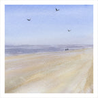 Gulls over the Shore, watercolour by JJ Eatherley
