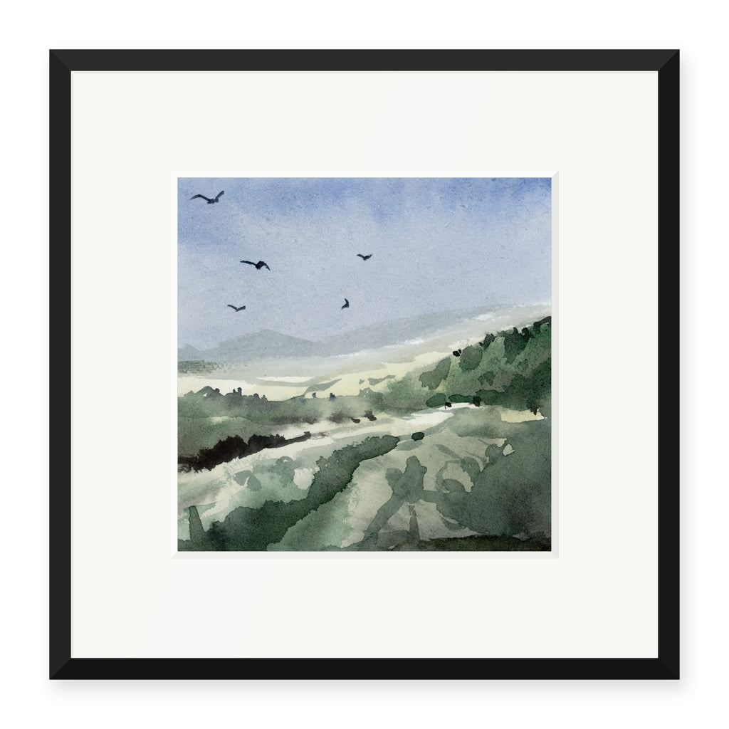 Over the Hill, framed print by JJ Eatherley