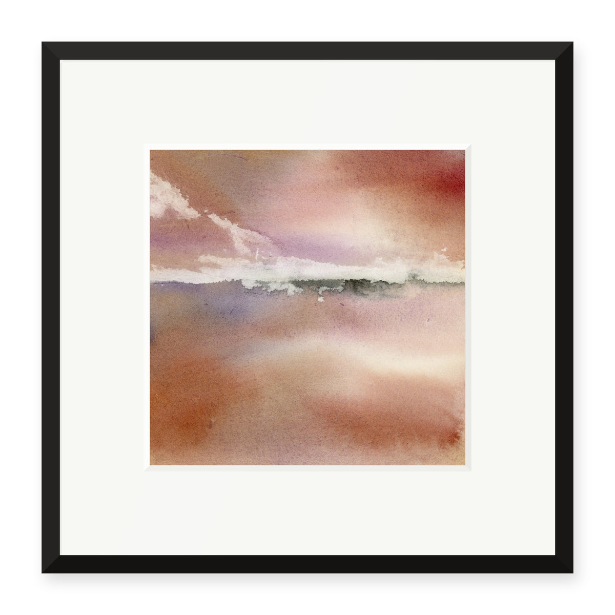 Rose Dusk over the Thames, Kew, framed print by JJ Eatherley