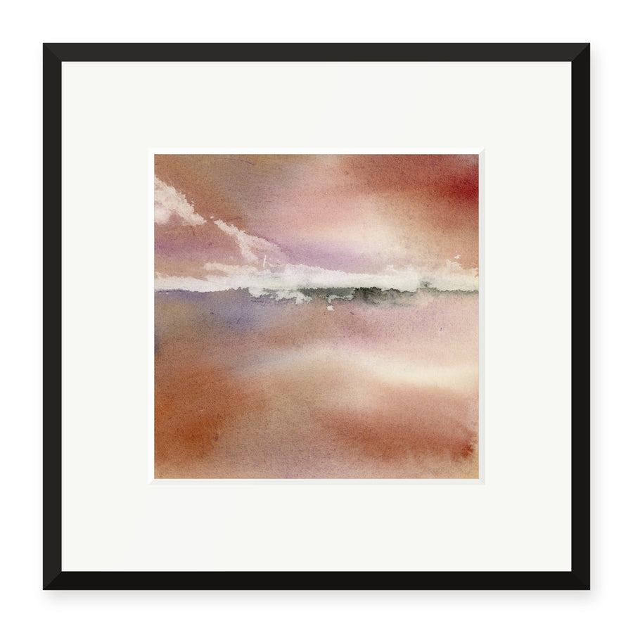 Rose Dusk over the Thames, Kew, framed print by JJ Eatherley