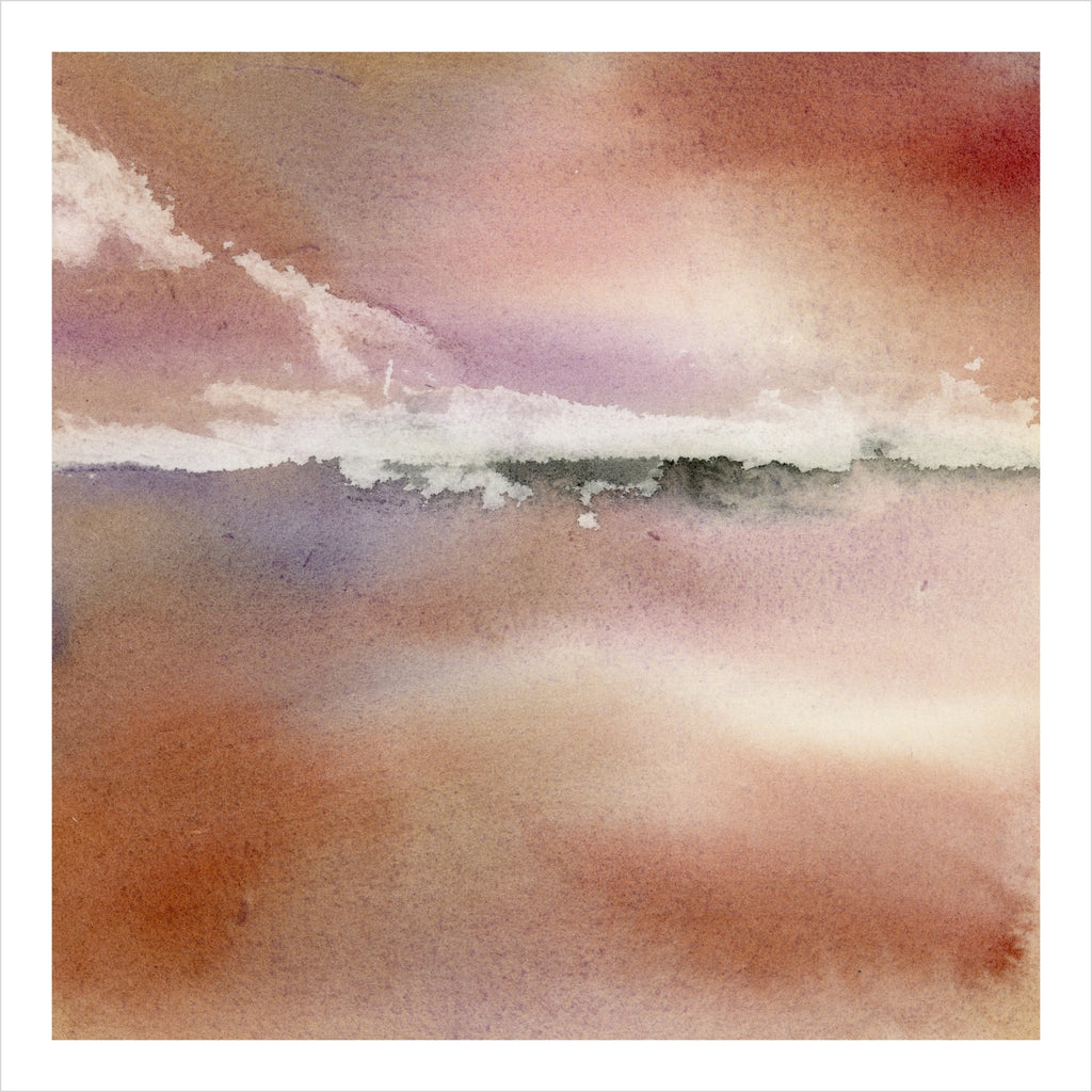 Rose Dusk over the Thames, Kew, watercolour by JJ Eatherley