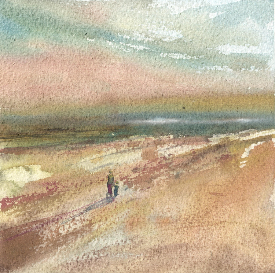 Together by the Tide — original watercolour by Jack Eatherley