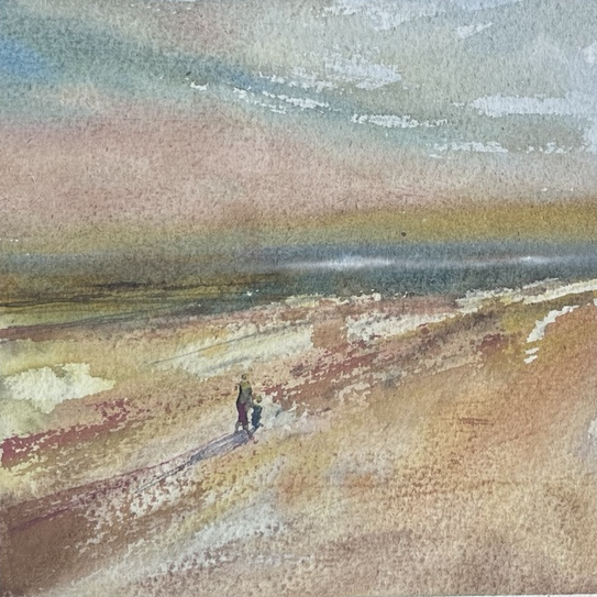 Together by the Tide — original watercolour by Jack Eatherley